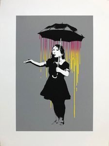 バンクシー/BANKSY “ NOLA _ MULTI COLORED RAIN ” WCP リプロダクション・シルクスクリーン・プリント R-378