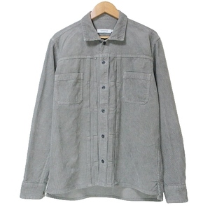 ノンネイティブ 22AW TRUCKER SHIRT COTTON CORD OVERDYED コーデュロイシャツ NN-S4203 長袖 製品染め ウォッシュ加工 無地 セメント