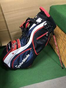 送料無料/おてがる配送☆中古品 TaylorMade テーラーメイド スタンド キャデイバッグ ［4492］※訳アリ