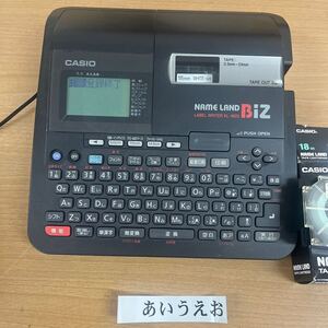 R-292☆80.サイズ　CASIO NAME LAND BiZ KL-M20 カシオ　ネームランド ラベルライター テプラ ACアダプター付