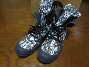 PALLADIUM PALLADIUM BAGGY　パラディウム　迷彩柄ブーツ　２７　ＧＲＡＹ　ＣＡＭＯ　サバイバルゲーム　コスプレ