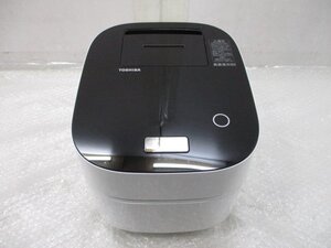 ◎TOSHIBA 東芝 真空圧力IH保温釜 炊飯器 5.5合炊き かまど炊き タッチパネル RC-10VWG 2013年製 グランブラック ジャンク w12136