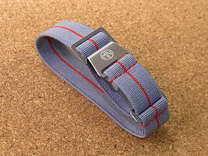 MARINE-NATIONALE／MN-STRAPS！GREY&RED 20MM！MNストラップ※ネコポス発送で送料無料！