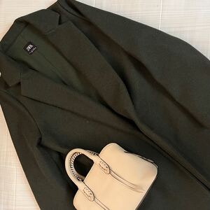 ZARA ザラ テーラードジャケット ロングコートカーキ L