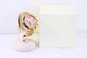 ●MICHAEL KORS マイケルコース MK-5799 腕時計 BRADSHAW ブラッドショー クロノグラフ ピンクゴールド レディース 箱付き【10954757】