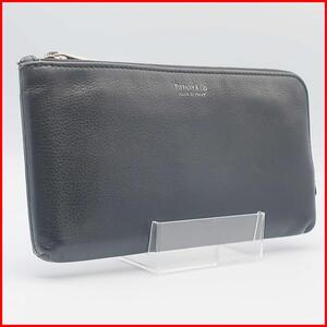 正規品 ティファニー TIFFANY＆Co 長財布 Long Wallet L字ファスナー L-shaped zipper T金具 T-shaped hardware 美品 Authentic Mint