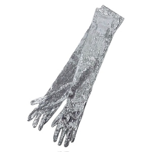 未使用品 メゾンマルジェラ 1 Maison Margiela 1 22SS スパンコール 手袋 Gloves L S051-MM FEMALE RTW AVP L シルバー S51TS0057■GY33 レ