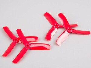 AquaPC★送料無料 4x4 3 Blades Bullnose Propeller(2pairs) Red★