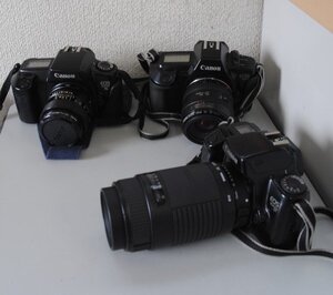 ☆【キャノン / CANON 一眼レフカメラ EOS 650 1000QD 1000S レンズ3本付きセット 】キャリングケース、ストラップ付 L12024