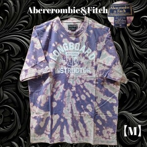 【Abercrombie&Fitch】アバクロ正規品/ リメイク ブリーチ加工 半袖Tシャツ ダイダイ プリントTシャツ 再構築/メンズＭ ●送料無料