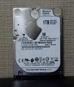 ■動作品■WesternDigital製2.5inch AVコマンド対応HDD 1TB WD10JUCT 