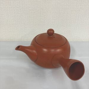 12019 朱泥急須 茶器 急須 煎茶道具 朱泥 右利き用 茶こし付き 茶道具 vermiliom teapot