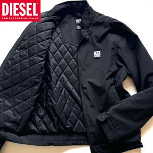 【未使用級 Lサイズ】 DIESEL ディーゼル 高機能中綿 3M キルティング ジャケット ブルゾン アウター 黒 ブラック 軽量 近年モデル 防寒