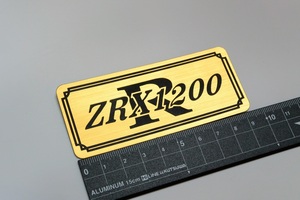 B-103-1 ZRX1200R 金/黒 オリジナル ステッカー ビキニカウル スクリーン サイドカバー カウル カスタム 外装 スイングアーム 等に