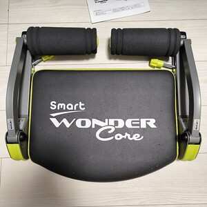 【中古】 WONDER Core ワンダーコアスマート ショップジャパン 腹筋マシン ライムグリーン