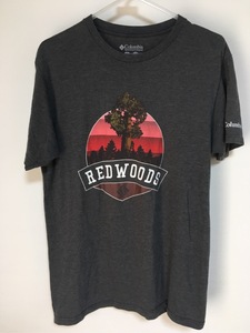 Columbia REDWOODS Tシャツ M ダークグレー 古着 コロンビア cotton50%polyester50%