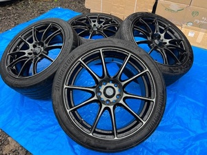 ホイール付タイヤ４本セット WEDSSPORT SA-25R Racing 18×8.5JJ+50 PCD114.3 245/40/18 BRIDGESTONE POTENZA 2021年製