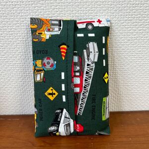 ◎ハンドメイド◎No.348 ポケットティッシュケース♪大きいポケットティッシュ用 小学生 幼稚園 小学校 働く車