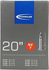 SCHWALBE(シュワルベ) 【正規品】20×1.50/2.40用チューブ 仏式 40㎜バルブ 7SV