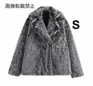 vintage ヴィンテージ レトロ ファーコート アウター Sサイズ レディース★ZARA 好きな方に★2024 A/W 秋冬新作 新品未使用★