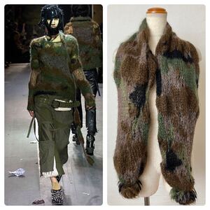 ●2006 Junya Watanabe 手編みマフラー ジュンヤワタナベ コムデギャルソン VintageヴィンテージArchive comme des garcons アーカイブnoir