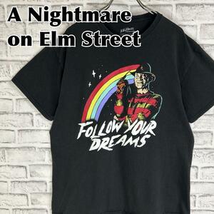 A Nightmare on Elm Street エルム街の悪夢 フレディクルーガー イラスト ホラー Tシャツ 半袖 輸入品 春服 夏服 海外古着 映画