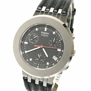 稼働 美品 RADO ラドー ダイアスター 538.0470.3 クロノグラフ QZ クオーツ スモセコ 腕時計
