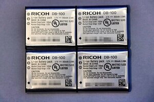 ☆4個セット☆ RICOH DB-100 充電式リチウムイオンバッテリー リコー 純正品 RICOH PX, CX6, CX5, CX4, 55854Y