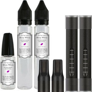 ■送料無料■ 電子タバコ用 カートリッジ 808ES 2本 & 85mlスーパーハードメンソールリキッド 50:50 VAPE MistyWhite.