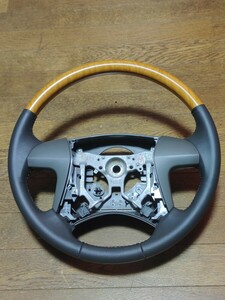 特価★張り替え済み★美品★トヨタ純正ウッドコンビステアリング★検50エスティマ/AHR20/ACR50ハイブリッド60 ノアヴォクシーシエンタ