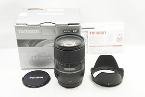 【適格請求書発行】美品 TAMRON 16-300mm F3.5-6.3 Di II VC PZD MACRO B016 Canon EFマウント AF APS-C 元箱付【アルプスカメラ】240608n