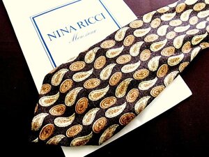 ♪9642D♪状態並品【ペイズリー 模様 柄】ニナリッチ【NINA RICCI】ネクタイ