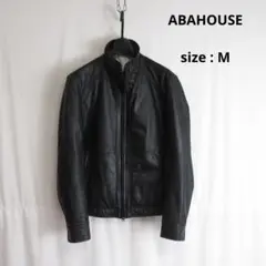 専用 ABAHOUSE 本革 レザー ライダース ジャケット ブルゾン 2