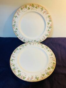 #1370 Noritake ノリタケ CRAFTONE クラフトーン VINY SONG 8765 2枚セット 大皿 プレート 花柄 ぶどう 食器