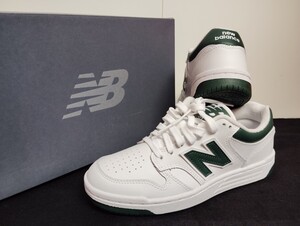 新品23.5cmニューバランス（newbalance）レディーススニーカーBB480LNGホワイトグリーン白緑