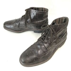 ドイツ製★Lloyd/ロイド★本革/ウイングチップトゥ/ショートブーツ【7.5F/26.0/茶/BROWN】チャッカ/Shoes/boots◆pWB93-25