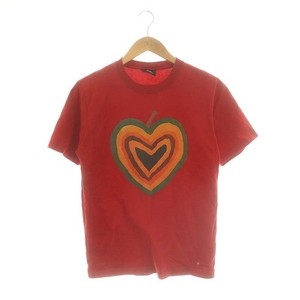 ピーエスポールスミス PS Paul Smith プリントTシャツ カットソー 半袖 M 赤 レッド マルチカラー /DO ■OS メンズ