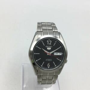 T42○【AT/稼働】SEIKO セイコー 7S26-03B0 セイコー5 自動巻き 21石 裏スケ デイデイト メンズ腕時計 純正ベルト 現状品 ○