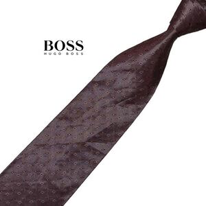 HUGO BOSS ネクタイ パターン柄 USED ヒューゴボス ネコポス可 中古 t476