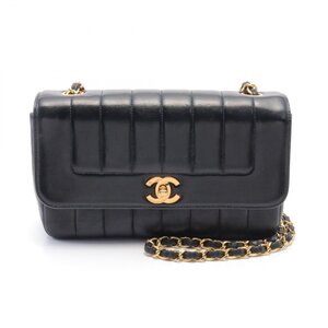 シャネル マドモアゼル ブランドオフ CHANEL ラムスキン（羊革） ショルダーバッグ ラムスキン 中古 レディース