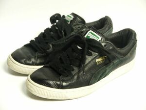 美品 プーマ PUMA バスケット BASKET スニーカー 黒 23.5cm 351912-45 L731-80