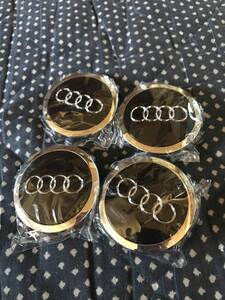 ★ヤフネコ発送★ audi アウディ センターホイールキャップ 69mm 4個セット 純正互換品 艶ありブラック クロム ヤフオク最安値 翌日発送