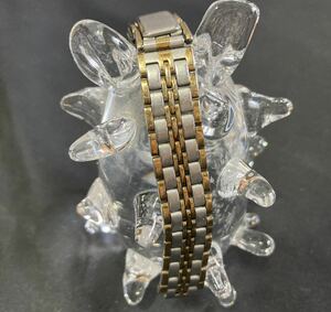 アンティーク　ステンレス時計用バンド14.5センチ　antique stainless watchband combination gold silverビンテージ ブレス コンビ