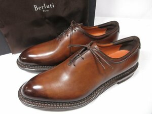 HH■未使用品【ベルルッティ Berluti】 ノルウィージャン製法 プレーントゥ ドレスシューズ 紳士靴 (メンズ) size9.5 ブラウン ★8MZA1418