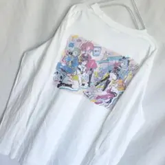 マクロスΔ ワルキューレリボーン ロングTシャツロンt アニメ 白 女 ホワイト