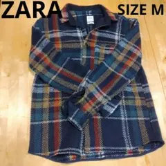 ZARA ウールシャツ マルチカラー チェック ザラ SIZE M