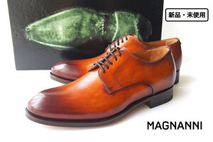 送料無料★新品｜未使用｜マグナーニ｜MAGNANNI｜プレーントゥダービー｜LEON｜コニャック｜38