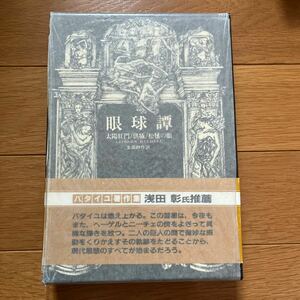 貴重！絶版書籍！眼球譚　太陽肛門. 供犠. 松毬の眼　ジョルジュ・バタイユ著作集　生田耕作訳　ハードカバー　箱付き　ケース付き