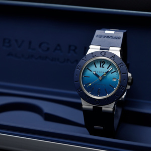 ブルガリ BVLGARI アルミニウム カプリ 世界限定1000本 103815 ブルー文字盤 中古 腕時計 メンズ