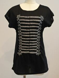 ANAP アナップ Tシャツ 半袖 刺繍 ブラック ondrmi k2h①★